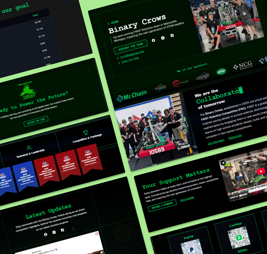 Binary Crows website showcase