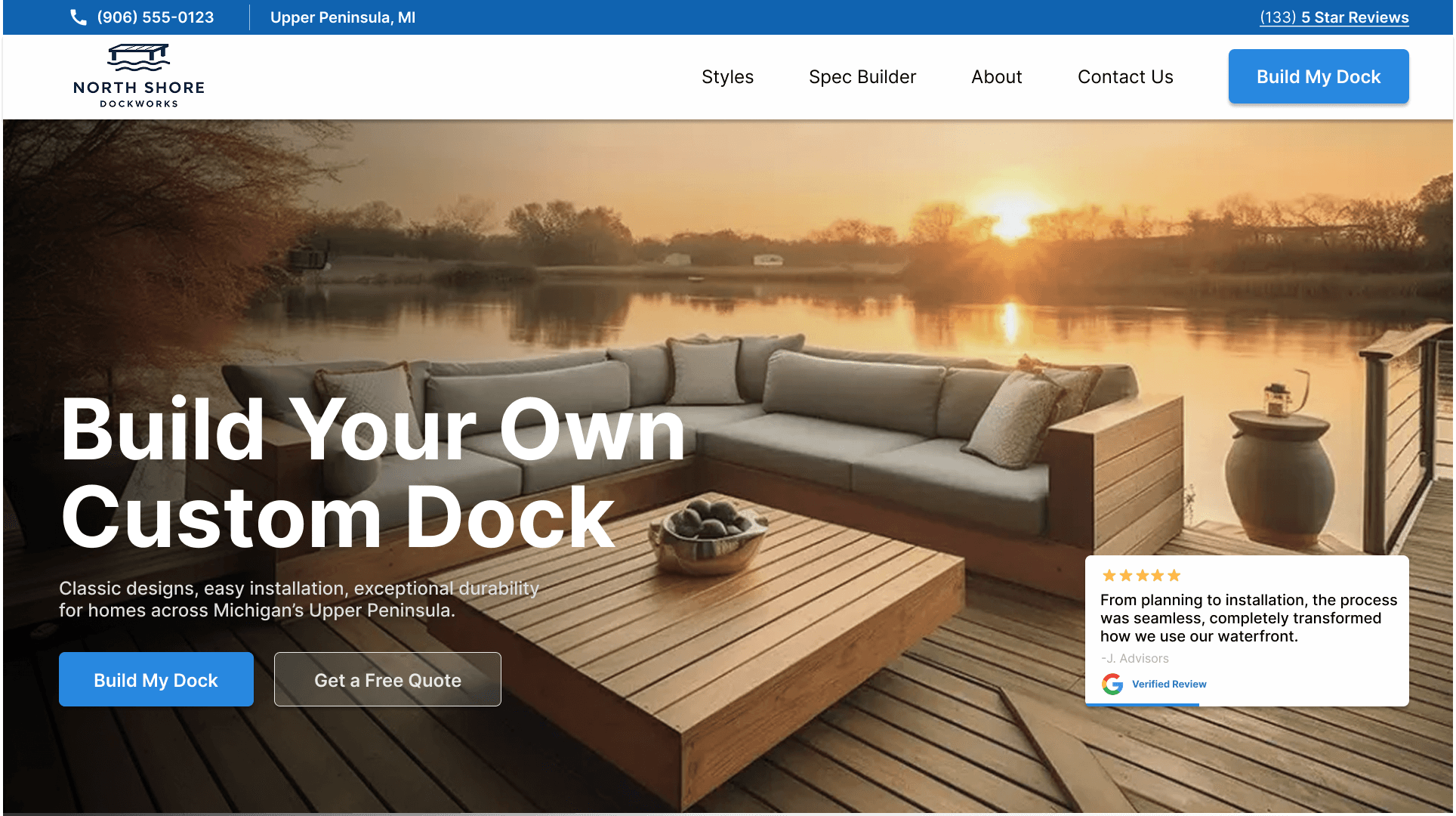 Upper Peninsula Dock Website